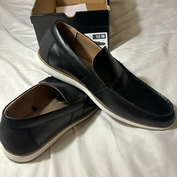 JF J-Ferrar Men's Black Slip-on Dress Shoes size 12, New - Picture 8 of 8